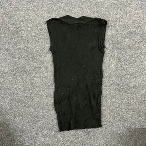 Chesky Sweater Vest Womens Size S Black Textured Knit V-Neck Sleeveless Casual